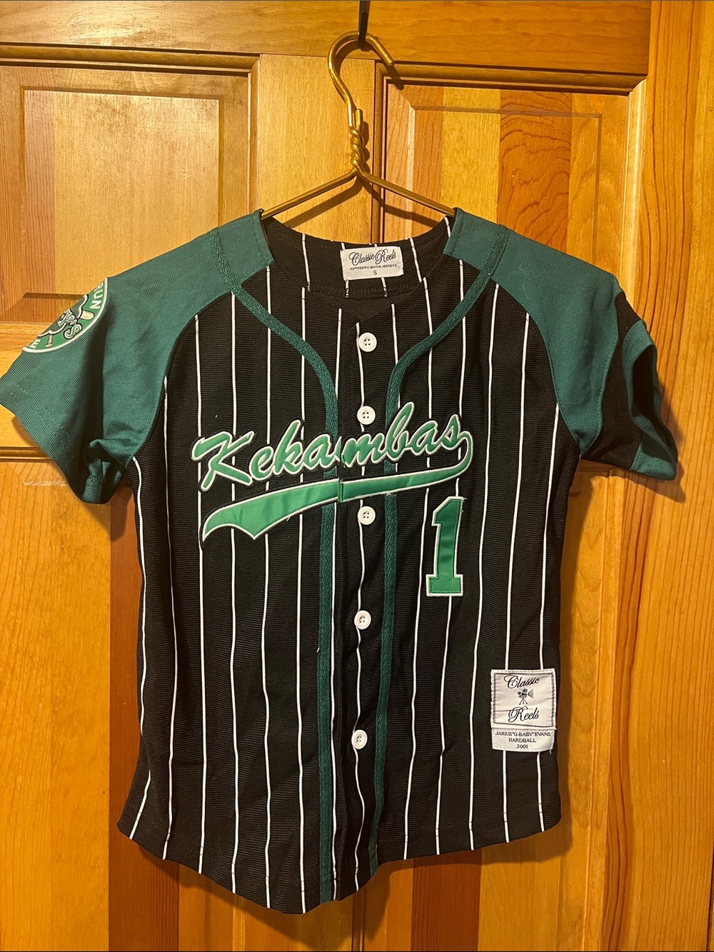 Kekambas  Pinstripe Kids Baseball Jersey small Jarius G-Baby Evan’s Hardball